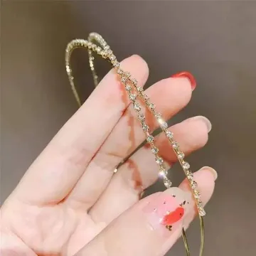 Double Layer Stone Stylish Hair Band (1 pc)